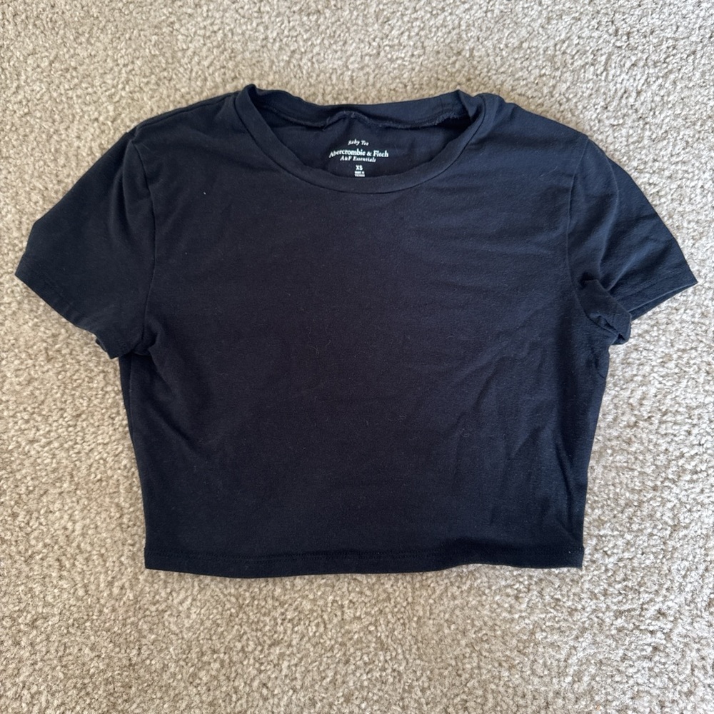 Abercrombie Black Cropped T-Shirt